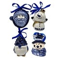 Matix Set mit 4 Delfter-blauen Weihnachtsbaumkugeln