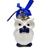 Matix Christmas ornament owl Delft blue with gold