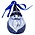 Matix Christmas ornament Santa knitted sweater Delft blue