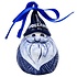 Matix Christmas ornament Santa knitted sweater Delft blue