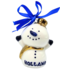 Matix Delft blue snowman Christmas ornament with gold