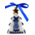 Matix Weihnachtsbaumstern, Weihnachtsschmuck, Delfter Blau mit Gold