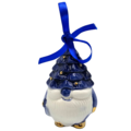 Typisch Hollands Kerstornament kerst-trol Delfts-blauw  met goud