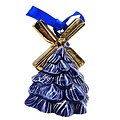 Typisch Hollands Kerstornament kerstboom met gouden wiek Delfts-blauw