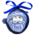 Matix Christmas ornament Santa, round with hat, Delft blue