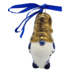 Typisch Hollands Kerstornament kabouter Delfts-blauw  met gouden muts