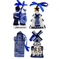 Matix Set mit 4 Delfter-blauen Weihnachtsbaumkugeln