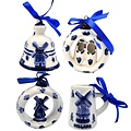 Typisch Hollands Set of 4 Delft blue Christmas tree hangers