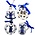 Matix Set van 4 Delfts blauwe kerstboomhangers