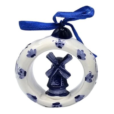 Typisch Hollands Set of 4 Delft blue Christmas tree hangers