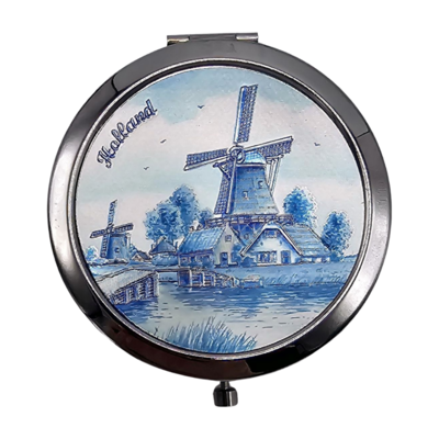 Typisch Hollands Spiegelkasten Holland - Delfter blaue Mühlenlandschaft