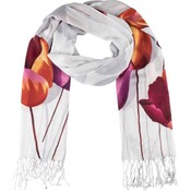 Robin Ruth Fashion Sjaal Tulpen - Grijs - paars oranje