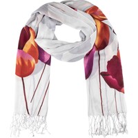 Robin Ruth Fashion Sjaal Tulpen - Grijs - paars oranje