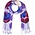 Robin Ruth Fashion Damessjaal Robin Ruth Tulpen paars ,creme en aubergine