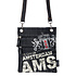 Robin Ruth Fashion Passport bag - Amsterdam - Black-White Denim