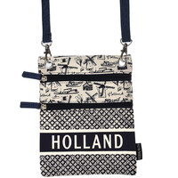 Robin Ruth Fashion Neck bag - Passport bag -Holland - Windmills