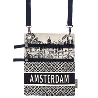 Robin Ruth Fashion Neck bag - Passport bag -Amsterdam - Bicycle