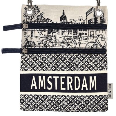 Robin Ruth Fashion Neck bag - Passport bag -Amsterdam - Bicycle