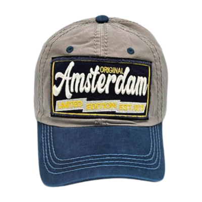 Robin Ruth Fashion Cap Holland Sand-colored with Anthracite and stitching (large Holland patch) - Copy - Copy
