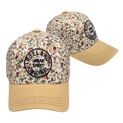 Robin Ruth Women's cap Holland floral pattern (beige)