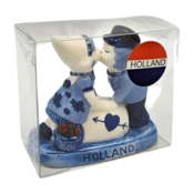 Typisch Hollands Küssendes Paar liebt Holland Delfter Blau - 10 cm in Geschenkbox