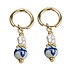 Heinen Delfts blauw Ohrringe aus Perlen und Delfter Blau