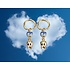 Heinen Delfts blauw Earrings charms tulips and beads