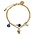 Typisch Hollands Charm-Armband – Tulpe – blaue, weiße und Delfter blaue Perlen