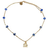 Typisch Hollands Halskette mit Delfter blauen Perlen - Holland küssendes Paar