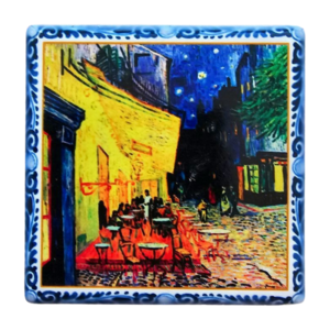 Heinen Delftware Magneet - Tegeltje - Vincent van Gogh -Terras