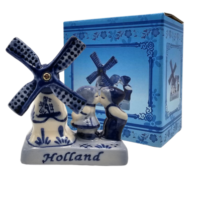 Typisch Hollands Mühle Delfter Blau Holland - Küssendes Paar