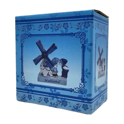 Typisch Hollands Delft Blue Holland Windmill - Kissing Couple