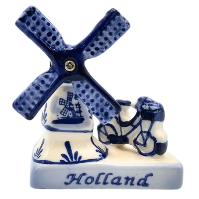 Typisch Hollands Mill Delft blue Holland - Bicycle