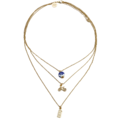 Typisch Hollands Ketting met Delfts blauw en bedels (meervoudige ketting)