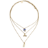Typisch Hollands Ketting met Delfts blauw en bedels (meervoudige ketting)