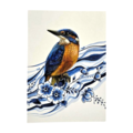 Typisch Hollands Double greeting card - Delft blue - Kingfisher