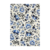 Typisch Hollands Double greeting card - Delft blue - Floral motif