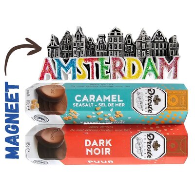 Droste Droste - gift pack Letter magnet Amsterdam