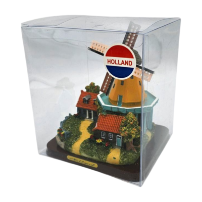 Matix Tower windmill - Yellow 16 cm in transparent gift packaging