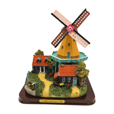 Matix Tower windmill - Yellow 16 cm in transparent gift packaging