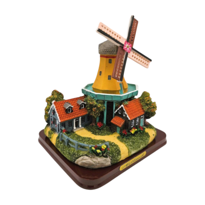Matix Turmwindmühle - Gelb, 16 cm, in transparenter Geschenkverpackung