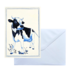 Typisch Hollands Doppelte Grußkarte - Delfter Blau - Kuh