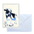 Typisch Hollands Double greeting card - Delft blue - Cow