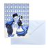 Typisch Hollands Double greeting card - Delft blue - Kissing couple