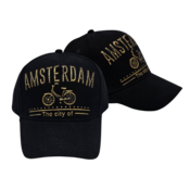 Robin Ruth Fashion Sportliche Cap - Amsterdam (Fahrrad) Schwarz