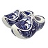 Typisch Hollands Wooden souvenir clogs 6 cm - Delft blue