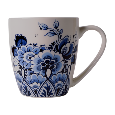 Typisch Hollands Luxe kleine mok - Delfts blauw - Bloemmotief