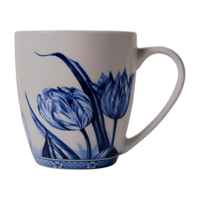 Typisch Hollands Luxuriöse kleine Tasse – Delfter Blau – Tulpen