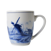 Typisch Hollands Luxus - groß - Tasse - Delfter Blau - Mühlenlandschaft