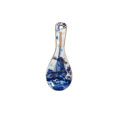 Typisch Hollands Spoon XL Delft blue mill - Wood-Epoxy